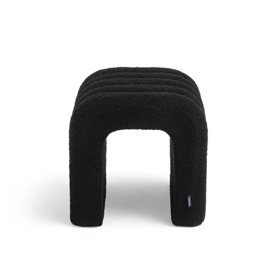 New Drawer MUI Tabouret rembourré en tissu bouclette