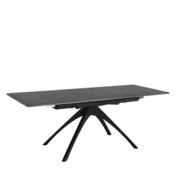 Online No name MYSTARA Table à manger extensible 6 à 8 personnes en céramique et métal 150-200x85cm