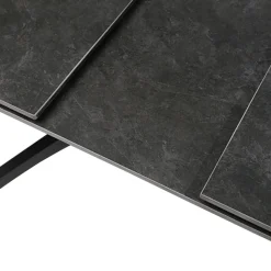 Online No name MYSTARA Table à manger extensible 6 à 8 personnes en céramique et métal 150-200x85cm