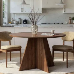 Hot Drawer NARO Table à manger 4 personnes ronde en bois