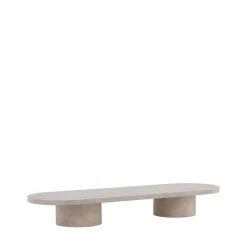 New Venture Home NARVIK Table basse ovale effet marbre 190x60cm