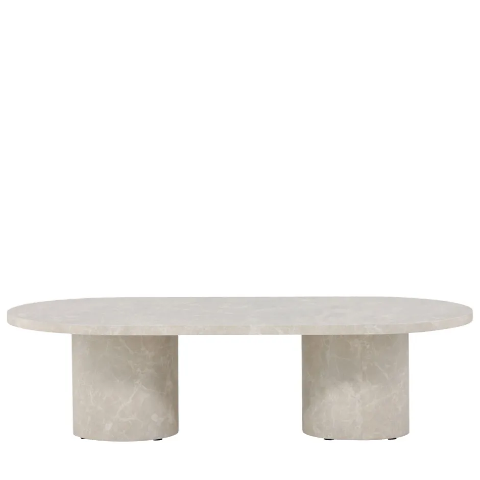 Clearance Venture Home NARVIK Table basse ovale effet marbre 120x60cm