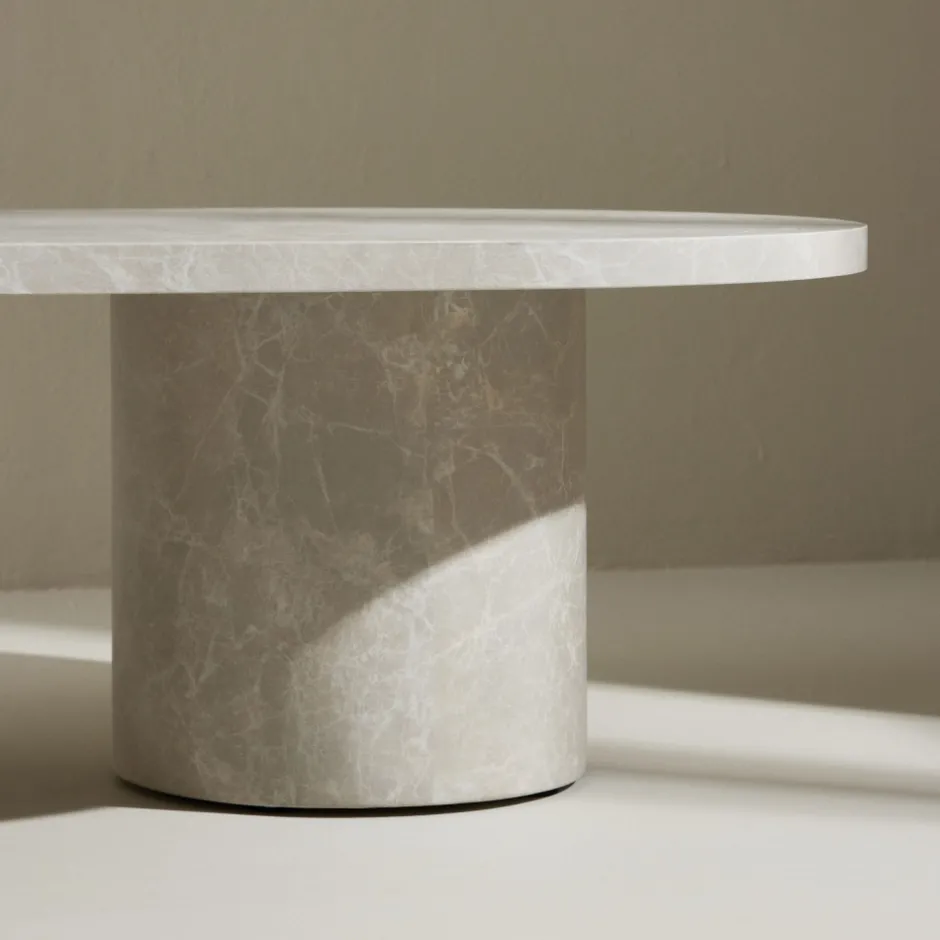 Clearance Venture Home NARVIK Table basse ovale effet marbre 120x60cm