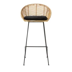 Hot Drawer NAULU Tabouret de bar en rotin 76cm