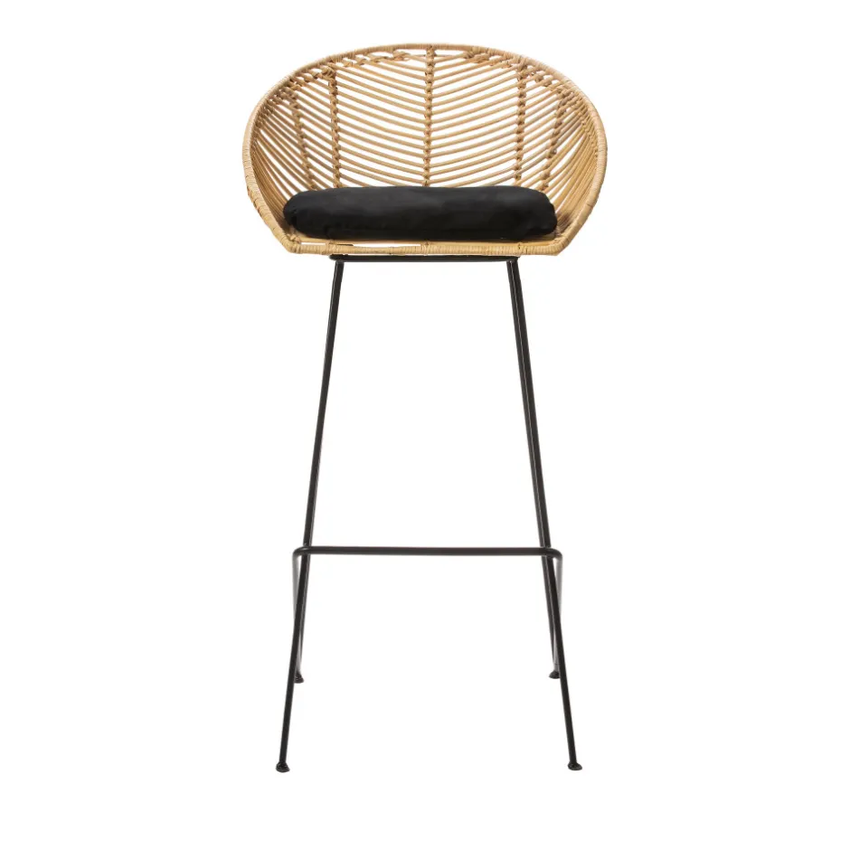 Hot Drawer NAULU Tabouret de bar en rotin 76cm