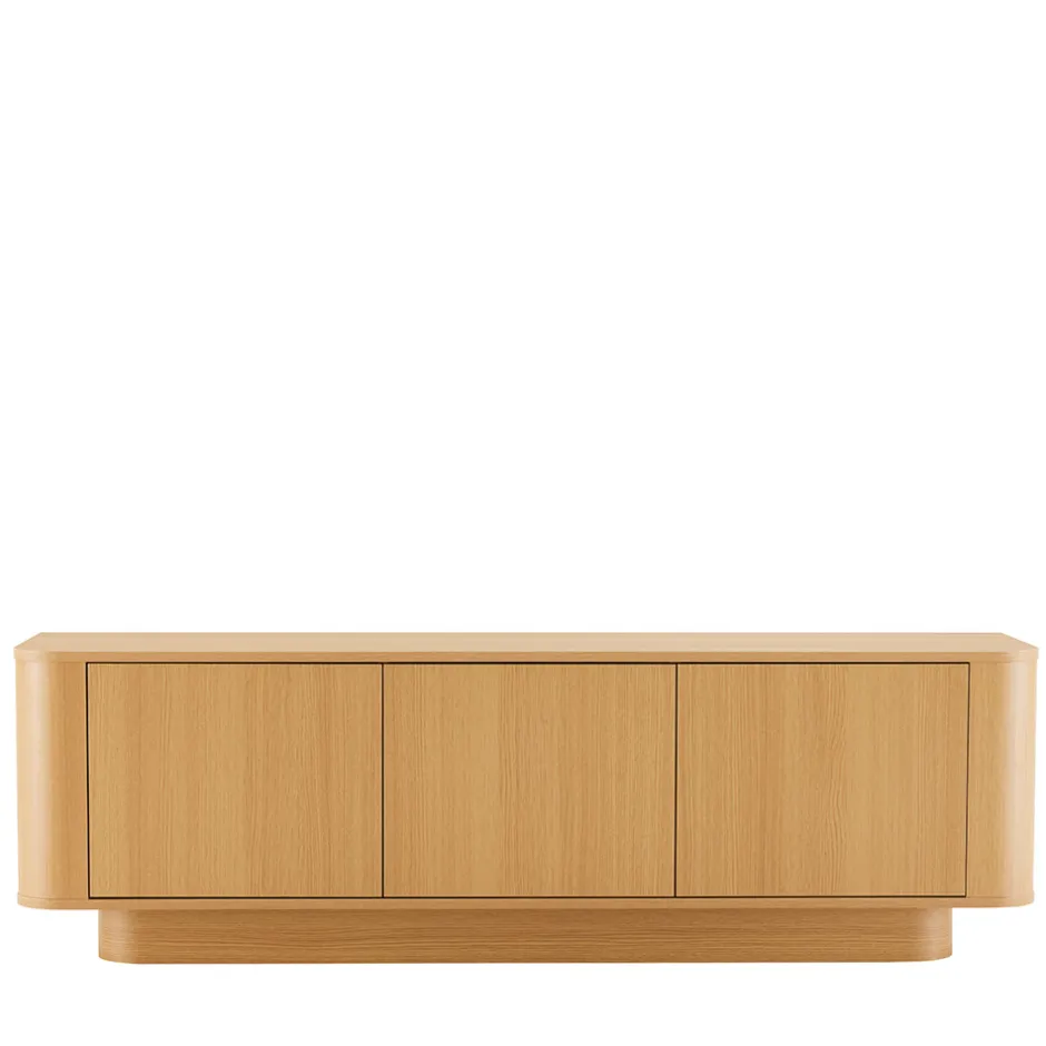 Online Drawer NAVAN Meuble tv 3 portes en bois L160cm