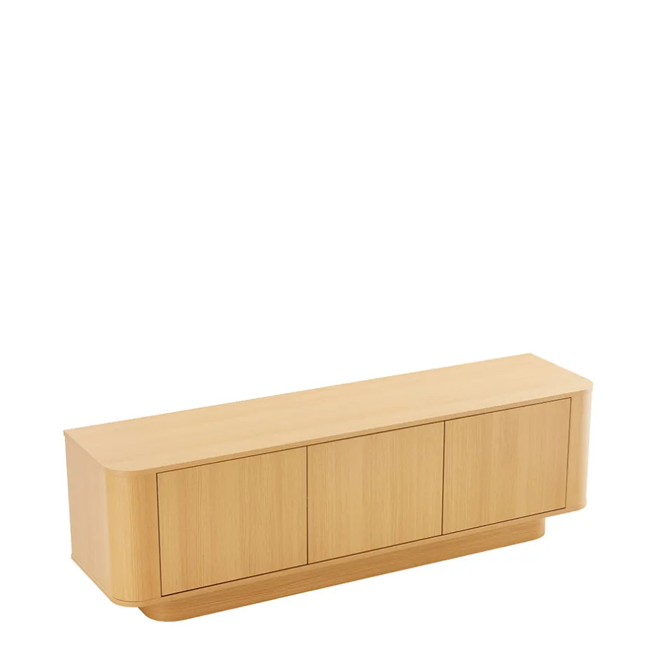Online Drawer NAVAN Meuble tv 3 portes en bois L160cm