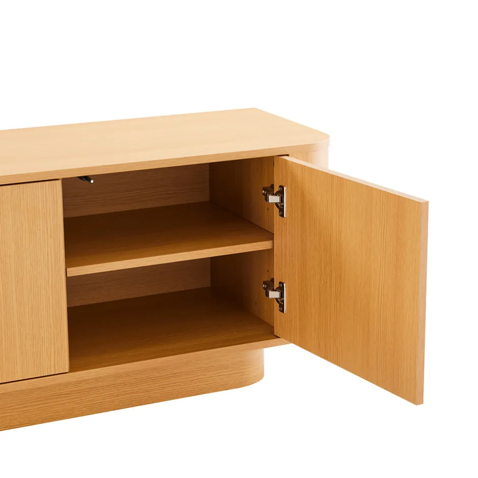 Online Drawer NAVAN Meuble tv 3 portes en bois L160cm