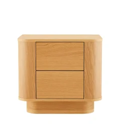 New Drawer NAVAN Table de chevet 2 tiroirs en bois