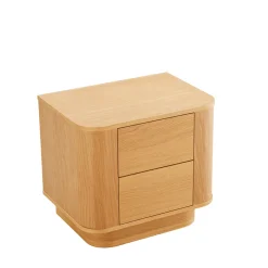 New Drawer NAVAN Table de chevet 2 tiroirs en bois
