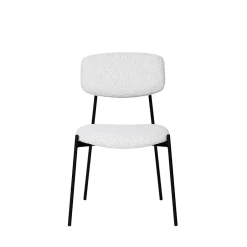 Discount Drawer NELLY Lot de 2 chaises en tissu bouclette et métal
