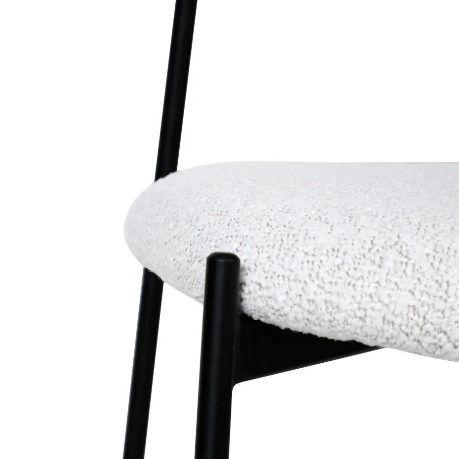 Discount Drawer NELLY Lot de 2 chaises en tissu bouclette et métal
