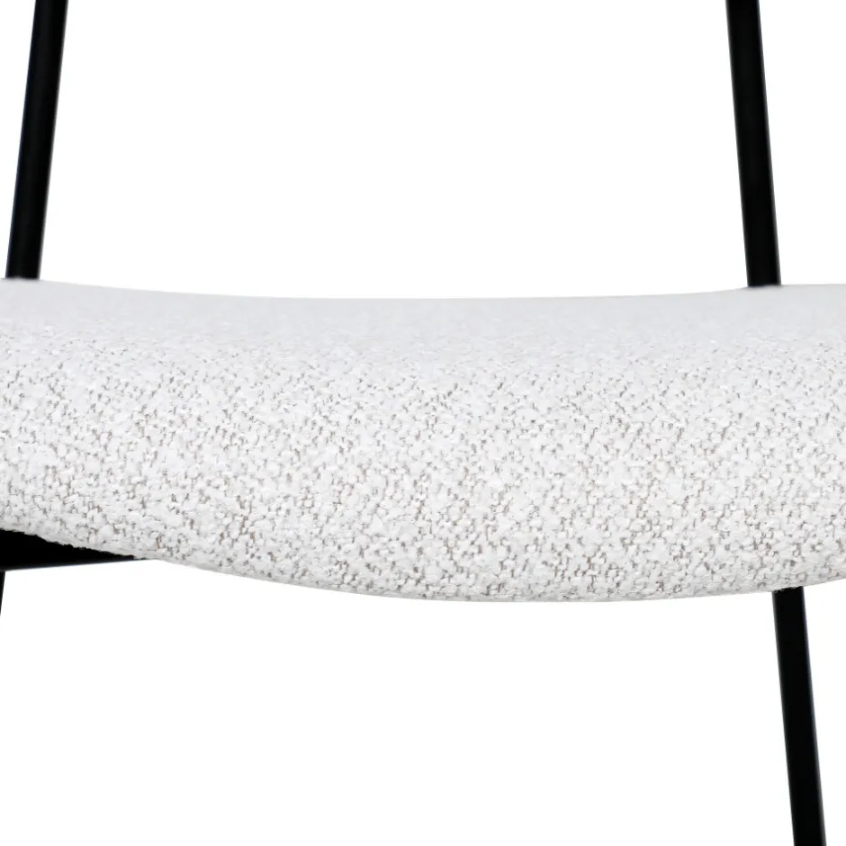 Discount Drawer NELLY Lot de 2 chaises en tissu bouclette et métal