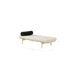 Clearance Karup Design NEXT DAYBED Méridienne en bois naturel et tissu