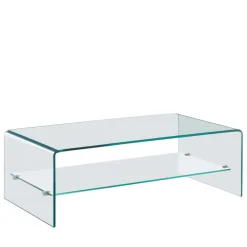 Clearance Drawer NIDO Table basse double plateau en verre L110cm