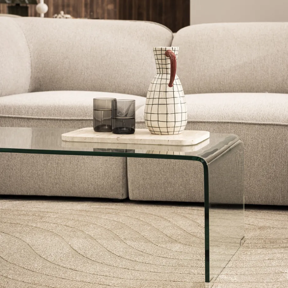 Sale Drawer NIDO Table basse en verre L110cm