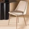 Outlet Venture Home NIGHT Lot de 2 chaises en velours et métal