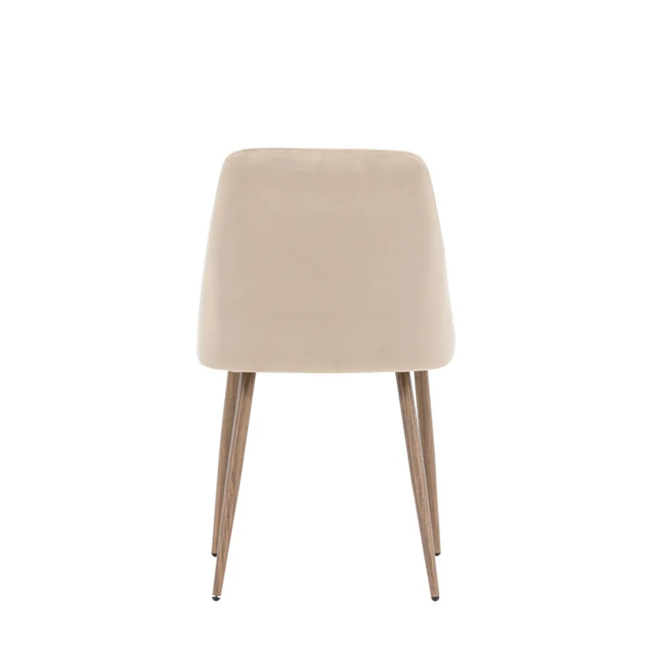 Outlet Venture Home NIGHT Lot de 2 chaises en velours et métal