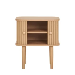 New House Nordic NIKKO Table de chevet 2 portes coulissantes en bois