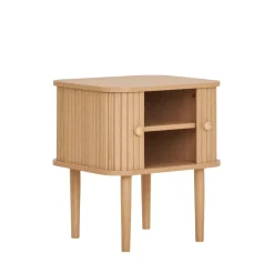 New House Nordic NIKKO Table de chevet 2 portes coulissantes en bois