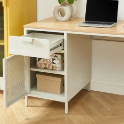 Discount Pantone NINO Bureau 1 porte 1 tiroir en métal L120cm