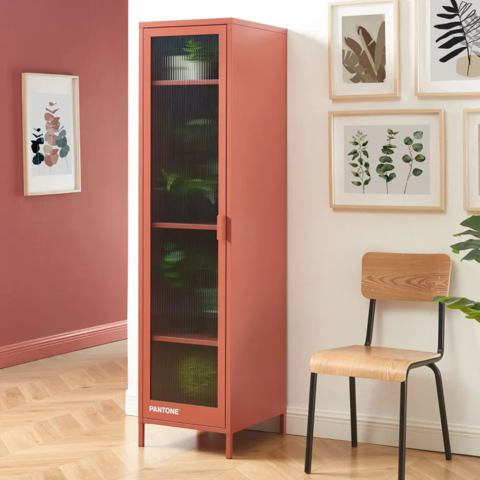 Discount Pantone NINO Colonne de rangement 1 porte en métal H180cm