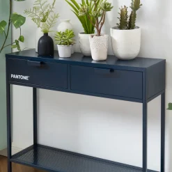 Sale Pantone NINO Console 2 tiroirs en métal L100cm