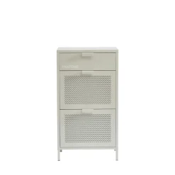 Outlet Pantone NINO Meuble à chaussures 2 portes 1 tiroir en métal L55cm