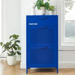 Outlet Pantone NINO Meuble à chaussures 2 portes 1 tiroir en métal L55cm