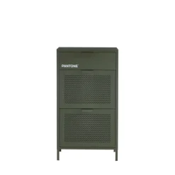 Outlet Pantone NINO Meuble à chaussures 2 portes 1 tiroir en métal L55cm