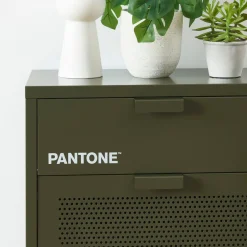 Outlet Pantone NINO Meuble à chaussures 2 portes 1 tiroir en métal L55cm