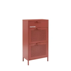 Outlet Pantone NINO Meuble à chaussures 2 portes 1 tiroir en métal L55cm