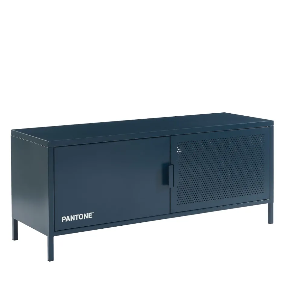 Outlet No name NINO Meuble TV 2 portes en métal PANTONE L120cm
