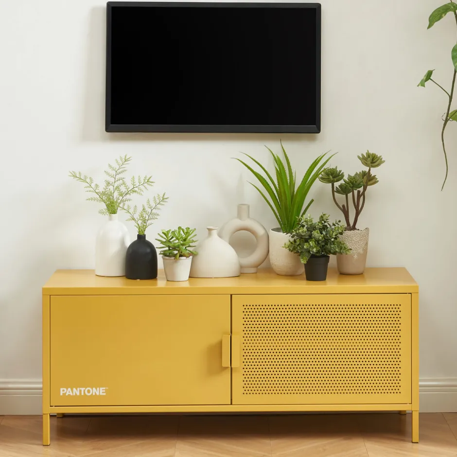 Outlet No name NINO Meuble TV 2 portes en métal PANTONE L120cm