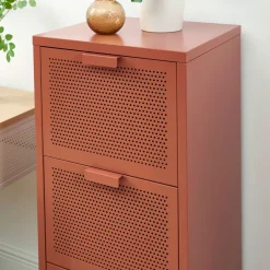 Pantone NINO Petit meuble de rangement 3 tiroirs en métal H105cm
