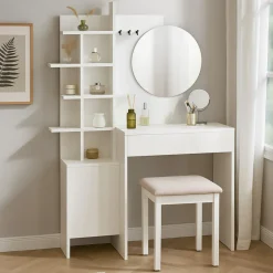 Discount Drawer NIYA Coiffeuse 1 tiroir avec miroir L71,50cm