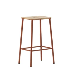 Best No name NOKI Lot de 2 tabourets de bar en bois et métal H65cm