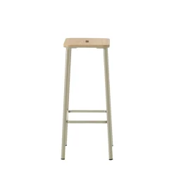 Best No name NOKI Lot de 2 tabourets de bar en bois et métal H65cm