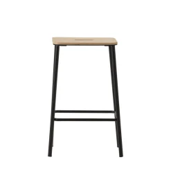 Best No name NOKI Lot de 2 tabourets de bar en bois et métal H65cm