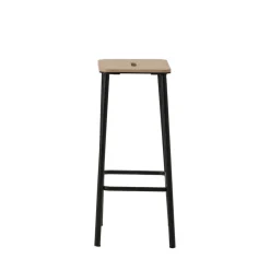 Best No name NOKI Lot de 2 tabourets de bar en bois et métal H65cm