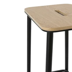Best No name NOKI Lot de 2 tabourets de bar en bois et métal H65cm