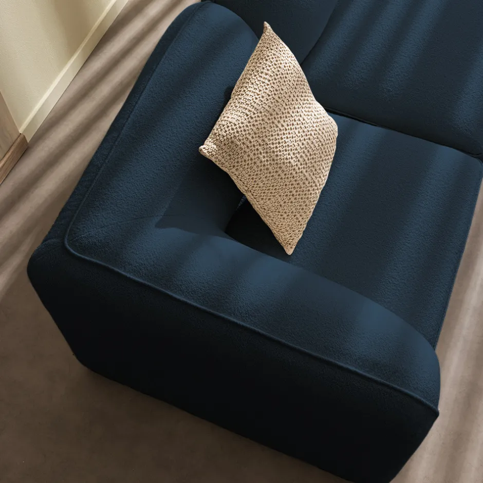 Sale Drawer NOOR Angle réversible pour canapé modulable en tissu bouclette