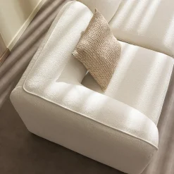 Sale Drawer NOOR Angle réversible pour canapé modulable en tissu bouclette