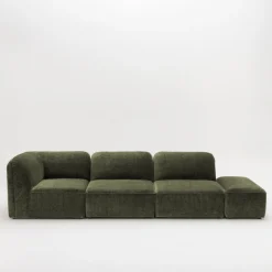 Discount Drawer NOOR Pouf pour canapé modulable en velours côtelé