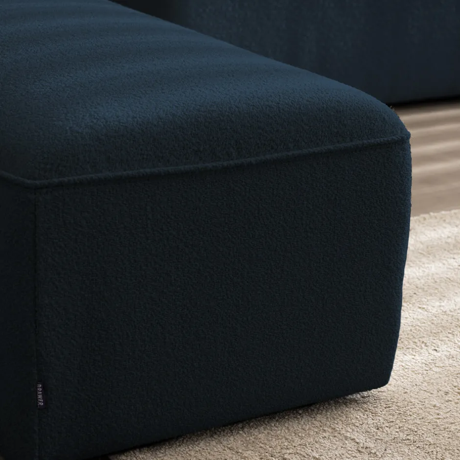 Hot Drawer NOOR Pouf pour canapé modulable en tissu bouclette