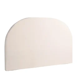 Clearance Drawer NOUSSA Tête de lit en coton et lin demi-lune L150cm