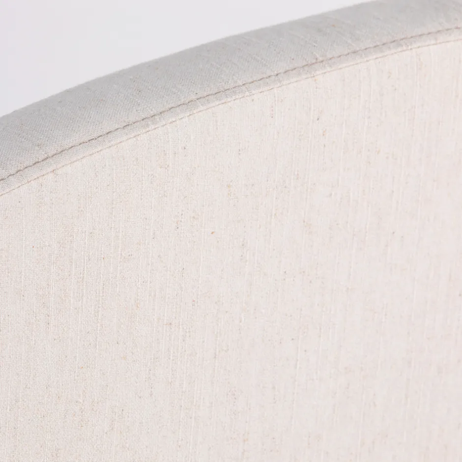 Clearance Drawer NOUSSA Tête de lit en coton et lin demi-lune L150cm