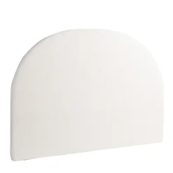 New Drawer NOUSSA Tête de lit en tissu bouclette demi-lune L150cm