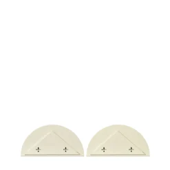 Discount Drawer NUAGIO Lot de 2 étagères murales demi-cercle en métal L33cm