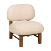 Outlet Drawer NUBO Fauteuil en tissu bouclette et bois